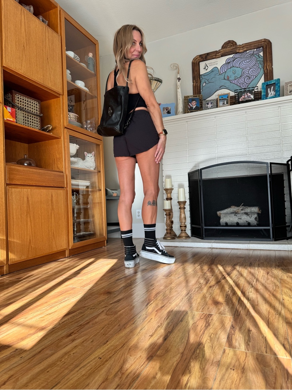 Designers Originals Black Leather Backpack/ bucket purse.